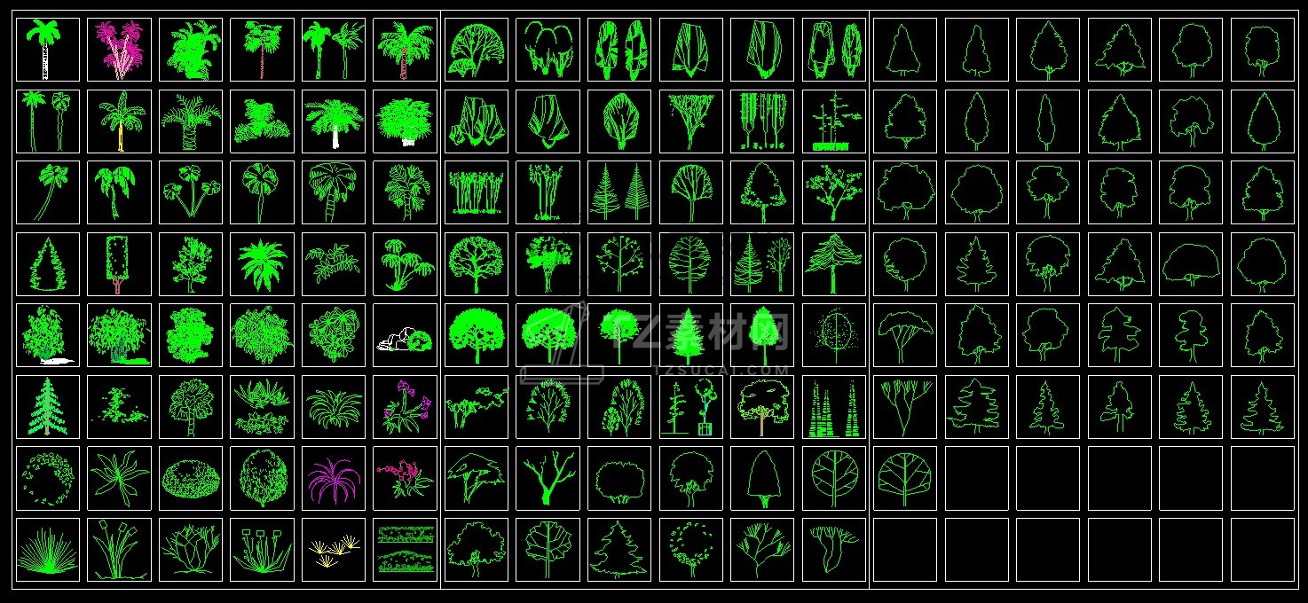 CAD树木素材免费下载大放送，海量素材等你来