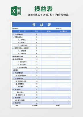 超值福利，快速获取损益表表格免费下载攻略